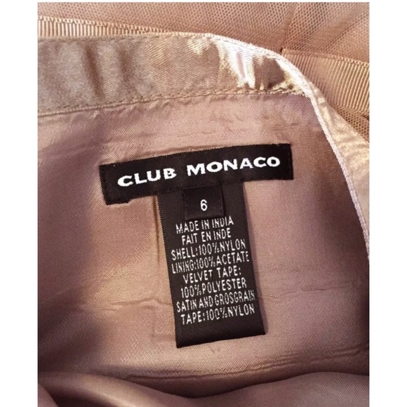 CLUB MONACO Sz 6 Mocha A-Line Multi-Media Skirt Boho Festival - Picture 5 of 6